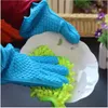 cuisine en silicone lavage gants de cuisine four à micro-ondes gant antidérapant silicone résistant à la chaleur maison gant cuisson cuisson bbq porte-gants