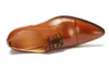 Brązowy / mody derby czarny brązowy męski ślub oryginalne skórzane buty biznesowe 155
