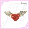 100PCS/Lot Valentine's Day Fashion Gold Tone Corsage Guitar Brooches Clear Crystal Musician Accessories Brooch Pin