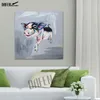 Pintura al óleo de animales, dibujos animados de cerdo lindo, pintura abstracta pintada a mano, lienzo sin marco, arte de pared, imagen, decoración para sala de estar, 100, 1224313