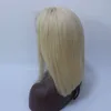 613 Blonde Lace Front Perücke Natürlicher Haaransatz Brasilianisches Remy Menschenhaar Ombre Blonde Kurze Bob Perücken für Frauen Übersetzen Sie Spitze