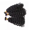3 buntar Mänskligt hårbulk för flätning peruansk djup våg bulk hår för svarta kvinnor fdshine