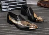 Bling Bling Handmade Shoes Men Fashion Slip-On Pointed Toe Party Shoes New Genuine Leather Glitter Dress Shoes