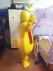 Högkvalitativ gulglasögon Duck Mascot Kostym Fancy Carnival Costume Gratis frakt