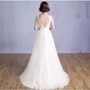 Vestido De Noiva Cheap White/Red Beach Wedding Dresses Boho Wedding Dress V-neck Backless Tulle Long Bridal Gowns Robe De Mariage