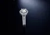 Hot Koop Mode Luxe Dames Engagement Sieraden 925 Sterling Zilver 5A ZC Crystal Zirkoon Vrouwelijke Wedding Finger Flower Ringen voor Lover Gift