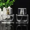 100PCS 30ml High Quality Square Glass Perfume Bottle Clear Glass Spray Bottle Empty Fragrance Packaging Bottle Refillable