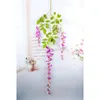 10pcs Artificial Wisteria Fake Hanging Vine Silk Foliage Flower Leaf Garland Plant Home Decoration Colors for choose