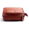 PU Faux Leather Groom Bags Men's Shaving Travel Toiltery Case Father's Day Makeup Bag DOM137