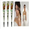 WholeHenna tattoos white paste face painting henna body paint pigments henna tattoo pen plant in India wedding party2909295