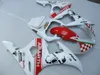 Gratis Anpassa Fairing Kit för Yamaha YZF R6 03 04 05 Vit Röda Fairings Set YZF R6 2003 2004 2005 OT29