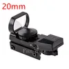 Fire Wolf Hunting Tactical 20mm eller 11mm Holographic 1x22x33 Reflex Red Green Dot Sight Scope for Hunting