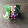 Funnel Chaminé de vidro Bongs Acessórios, vidro fumar tubos coloridos mini multi-cores tubulações de mão melhor colher tubos de vidro