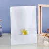 Novo saco de papel kraft branco com janela stand up bolsa com zíper frutas secas nozes saco de embalagem de chá LZ0164