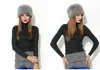 STOD FOCE KOBIETY FAUX FURBLOX Russian Cossack Beanie Hat Cap Cap Fashion Styl Winter PO POM grube czarny szarość7680037