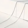 1mm Fine Box Chain Necklace, 16"-20" Length Platinum Plated color Necklaces 20pcs/lot