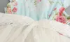 Meninas Floral Imprimir Tutu Vestido Crianças Diamante Tulle Vestido de Festa de Verão Princesa Voar Manga com Decote De Cristal Babados Vestidos de Férias