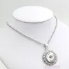 Gros Bouton pression Bijoux Cristal Snap Collier Interchangeable Pendentif Collier Fit 18mm Bouton Bijoux Bijoux Collier