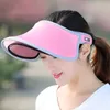 2017 Sommar Mode Kvinnor Visor Tom Top Sun Hat Wide Large Brim Face Sunscreen Cap Beach Travel Kepsar Sun Protection Caps