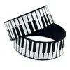 1pc Big Piano Keys Silikon Handband Tryckt dekoration Logo Bra att användas för musikfläktar
