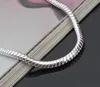 Classic man woman 3MM 4MM 8 inches long 925 Silver Snake Charm Chain Bracelet FREE SHIPPING 10pcs / lot