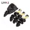 8A Brazilian Virgin Hair Weave 3 Bundles with Lace Closure Unprocessed Human Hair Body Wave Straight Deep Curly Water Wet And Wavy Closures