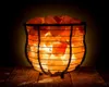 Naturlig Himalayan Salt Wire Mesh Basket Vase Lamp luftrenare med sladd, glödlampa Autentisk Crystal