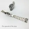 Watchband 20mm 21mm حزام حزام سوار من الصلب غير القابل للصدأ المنحني سوار سيلف سيلف ساتترز إكسسوارات رجل watchstrap للغواصة Glidelock