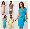2017熱い販売妊娠中の女性の弾性的なドレス、半袖の女性のドレス