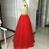 Red Floor Length Bridesmaid Dress Soft Tulle Overskirt Long Dress Formal Dresses Real Image Custom Colors Petticoats Satin Waistband