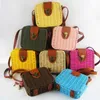 15 colors Straw Braid bags New Girls Candy Color Children Beach bags Fashion Rural Fresh Style Kids Single-shoulder Bags Messenger Bag C1024