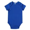 Baby Rompers сплошной цвет с коротким рукавом здоровый хлопок новорожденные комбинезоны многоцветные младенческие цельные одежда 0-12 м 2022 новый