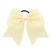20pcs 196 couleurs disponibles! 8inch Girls Hair Bow Grosgrain Ribbon Cheer Bow Band Elastic Ponytail Hair Hair pour fille accessoires