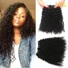 Factory 7A Brazilian Peruvian Malaysian Indian Human Kinky Curly Hair Natural Color Machine Double Weft 8-28inch On Sale Virgin Human Hair