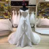 Bellissimo abito da sposa a sirena con spalle scoperte sexy 2019 Vestido De Novia Casamento Abiti da sposa in pizzo Abito da sposa in pizzo con scollo staccabile