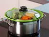 Silikon Kapak Için Tava Stoper Silikon Kapak Kapak Pan Pişirme Araçları Çiçek Tencere Parçaları Mutfak Araçları 2 Renkler