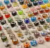 Whole 50pcslot Big Hole Beads for European Bracelet Lamwork coloured glaze DIY Charms Fit Beaded Bracelets Mix8337366