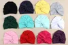 Nouvelle Europe mode infantile bébé chapeau enfants Kink noeud casquettes couleur unie Biggin filles enfants crâne casquette chapeaux 13328