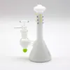 Mini narguilés blancs avec bol Pipes à fumer 15 cm de hauteur Joint Taille 14,4 mm Perclator Handheld Oil Rigs Bongs en verre