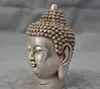 Коллекция Тибетский Серебряный Буддизм Шакьямуни Будда Голова Бюст Статуя