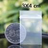 Transparente Mini Zip Lock Embalagem De Armazenamento De Plástico Sacos De Embalagem de Alimentos Doces feijões Jóias Reclosable Grosso PE Auto Vedação Pequeno Pacote