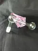 Transparent bälte rak potten glas bongs tillbehör glas rökrör färgglada mini flerfärgade handrör bästa sked glas
