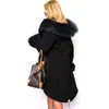 Hurtownie- 2016 Winter Women Ciepłe Długie Kurtka Faux Fur Collar Trench Płaszcz Plus Size Casual Futro Coat Outwear