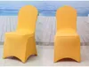 Universal Spandex Krzesło Pokrywa Płaski Przednia Stretch Spandex Lycra Krzesło Pokrywa Dla Hotel Bankiet Ślub Festiwal Dekoracja Okładki