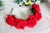 6 ColorsBeauty Velvet Roses Wreaths Hoop Seaside Holiday Po Wedding Garden Head Hoop Hair Flowers Ornaments Cheap9160989