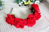 6 ColorsBeauty Velvet Roses Wreaths Hoop Seaside Holiday Po Wedding Garden Head Hoop Hair Flowers Ornaments Cheap1725855