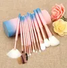 Makeup Brush 12pcs Pro gradient Eye shadow brushes with Brush bucket Multi function BB Cream Brusher Eyeline Cosmetic tool