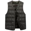 Kamizelki męskie Hurtownie-Winter Sukienki Mężczyźni White Duck Down Causal Vest Ultra Light Męski Gruba Kurtka Bez Rękawów Ciepła L-5XL Plus Size1