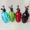 Skull Bong Glass Glass Water Pipe Hookah con manguera Metal Tazón 7 Colores Filtro Soporte de Cigarrillo Cachimachas SHISHA SILLAS DE ACEITE