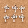 Coconut Tree Moon Spacer Charm Beads 200 stks / partij Mode Antiek Zilver / Bronzen Hangers Legering Handgemaakte Sieraden DIY L413 21.2x14.3mm
